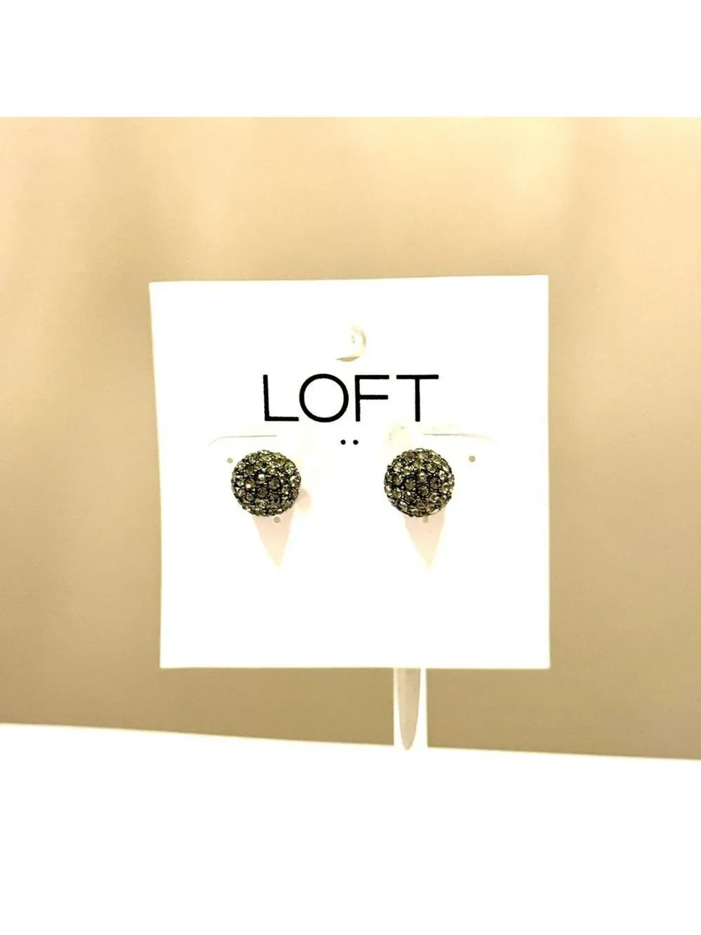 LOFT Sparkling Pave Stud Earrings NWT